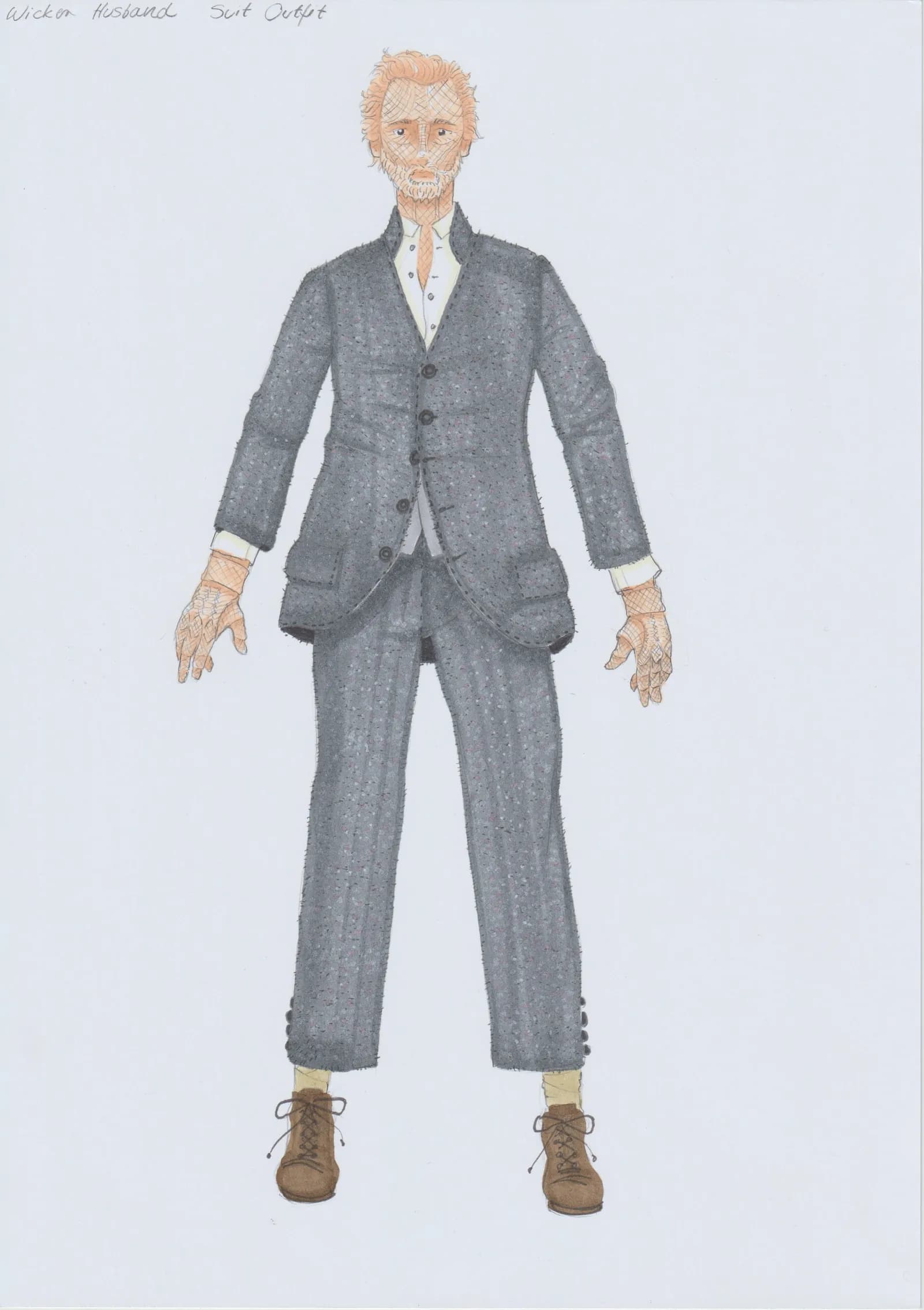 András + Attila’s costume sketch for the Wicker Husband
