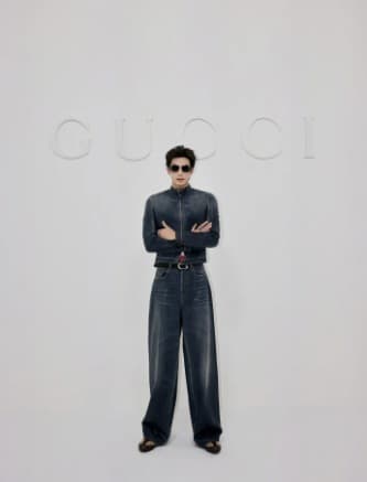Song Weilong at Gucci in Milan